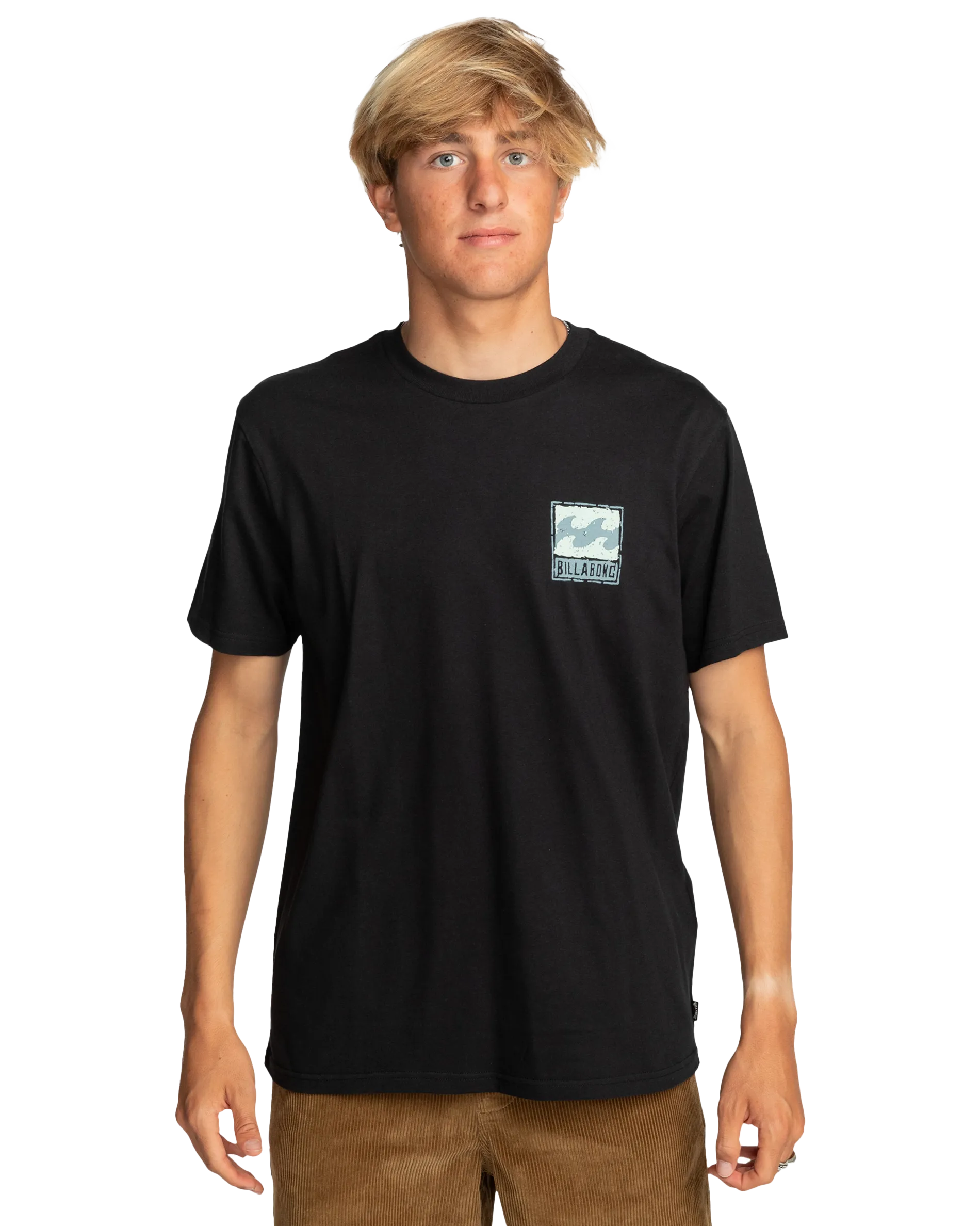 Stempel-T-Shirt in Schwarz