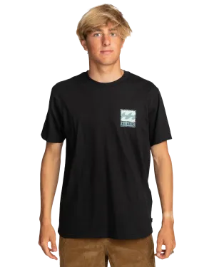Stempel-T-Shirt in Schwarz