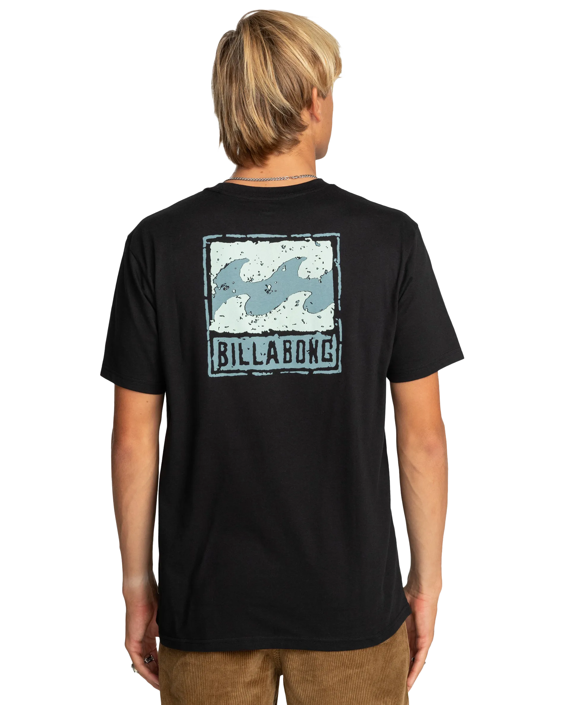 Stempel-T-Shirt in Schwarz