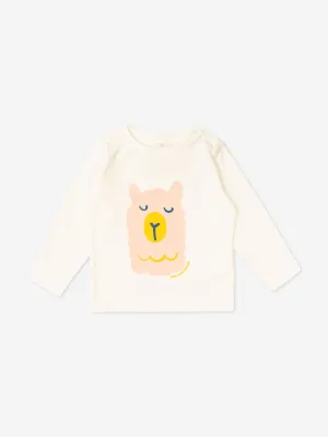 Stella McCartney Baby Girls Alpaka-T-Shirt in Elfenbein