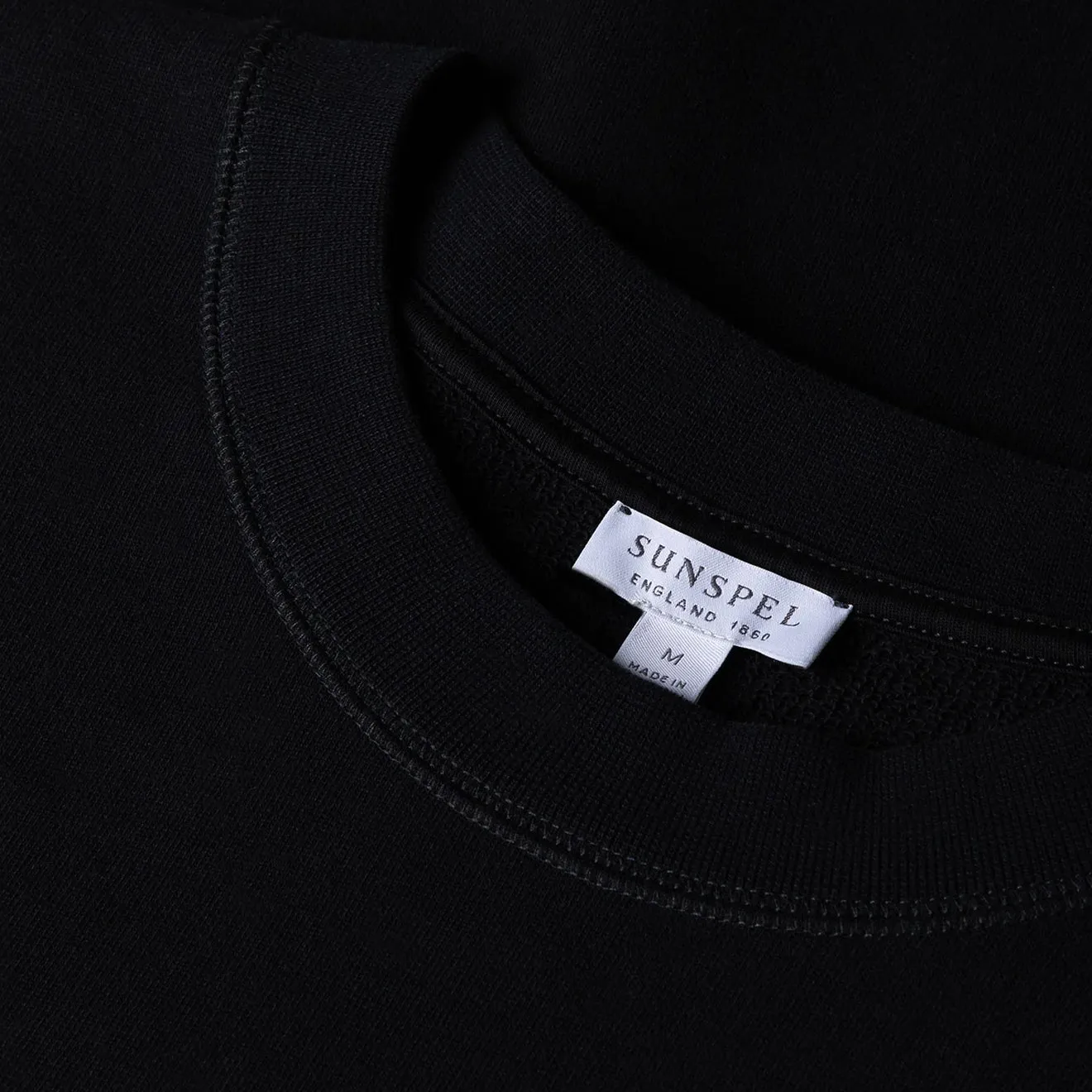 Sunspel Oversized Loopback Sweatshirt Schwarz