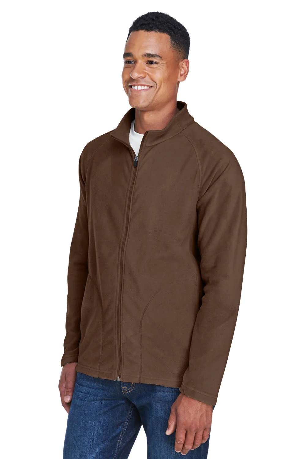 Team 365 Herren Campus Pill Resistente Mikrofleece Full-Zip Jacke - Dunkelbraun