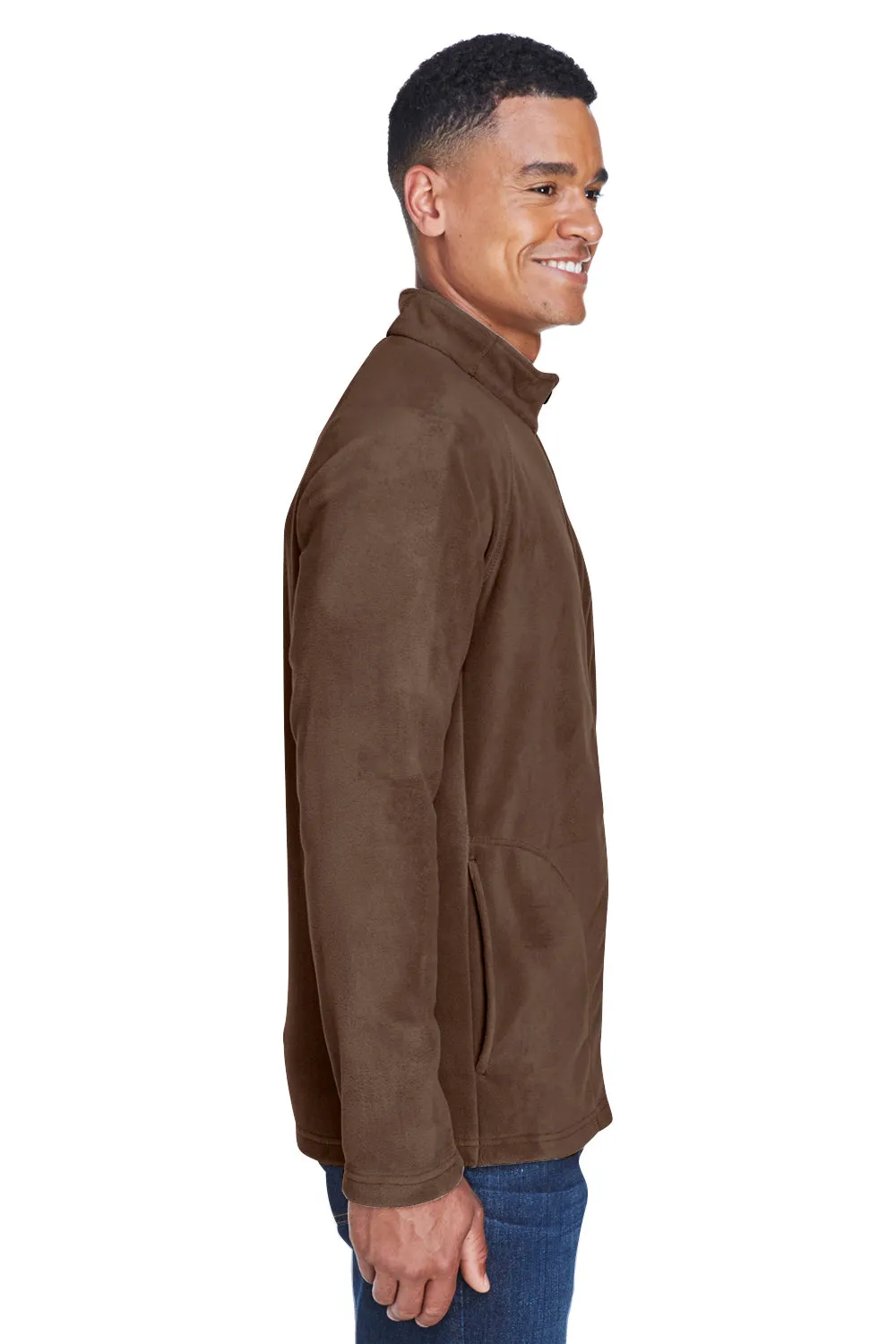 Team 365 Herren Campus Pill Resistente Mikrofleece Full-Zip Jacke - Dunkelbraun