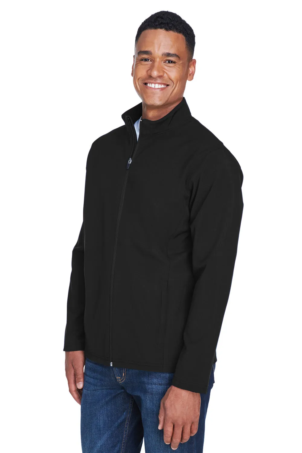 Team 365 Herren Leader Wind- und wasserdichte Reißverschlussjacke - Schwarz