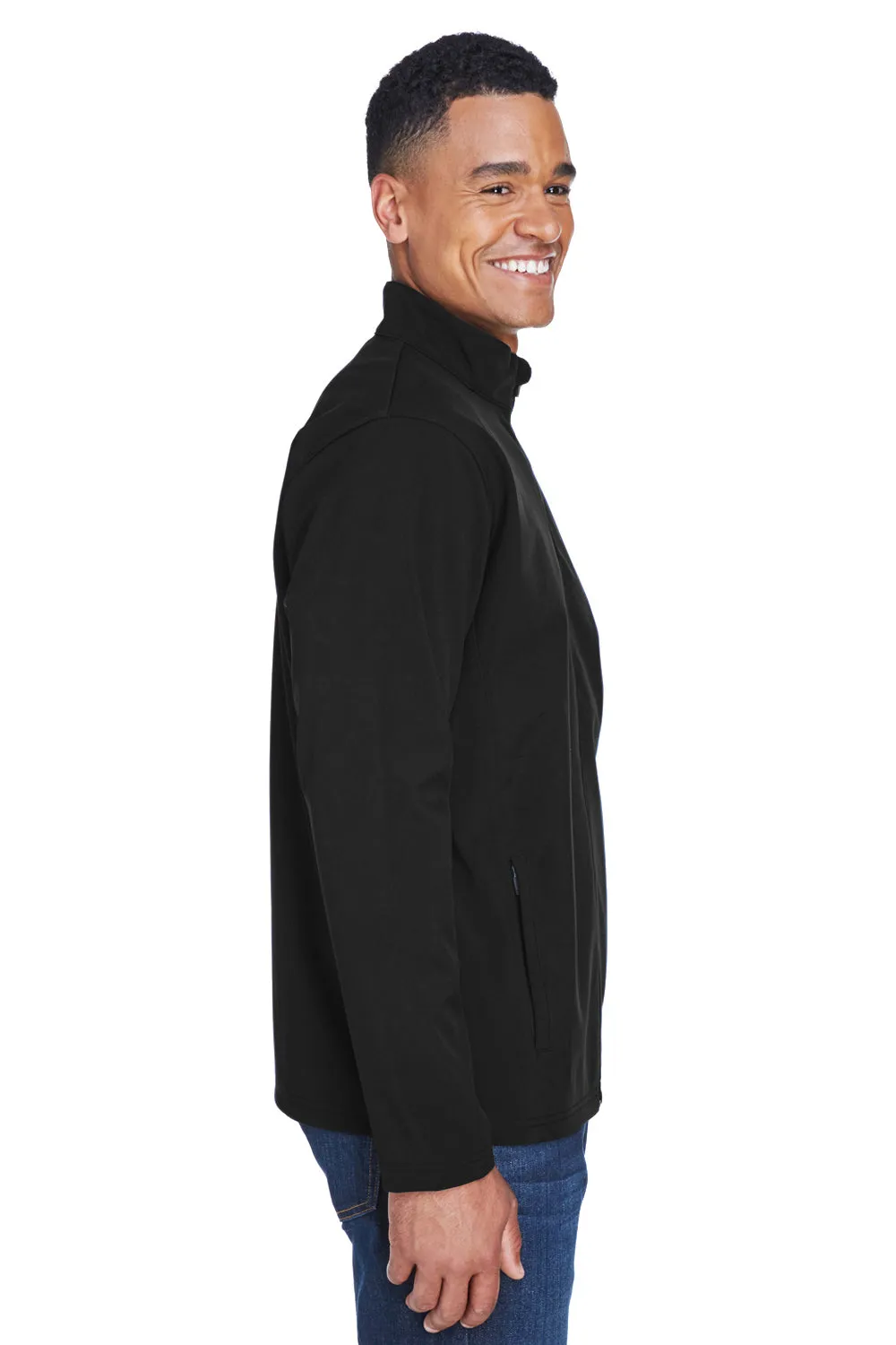 Team 365 Herren Leader Wind- und wasserdichte Reißverschlussjacke - Schwarz