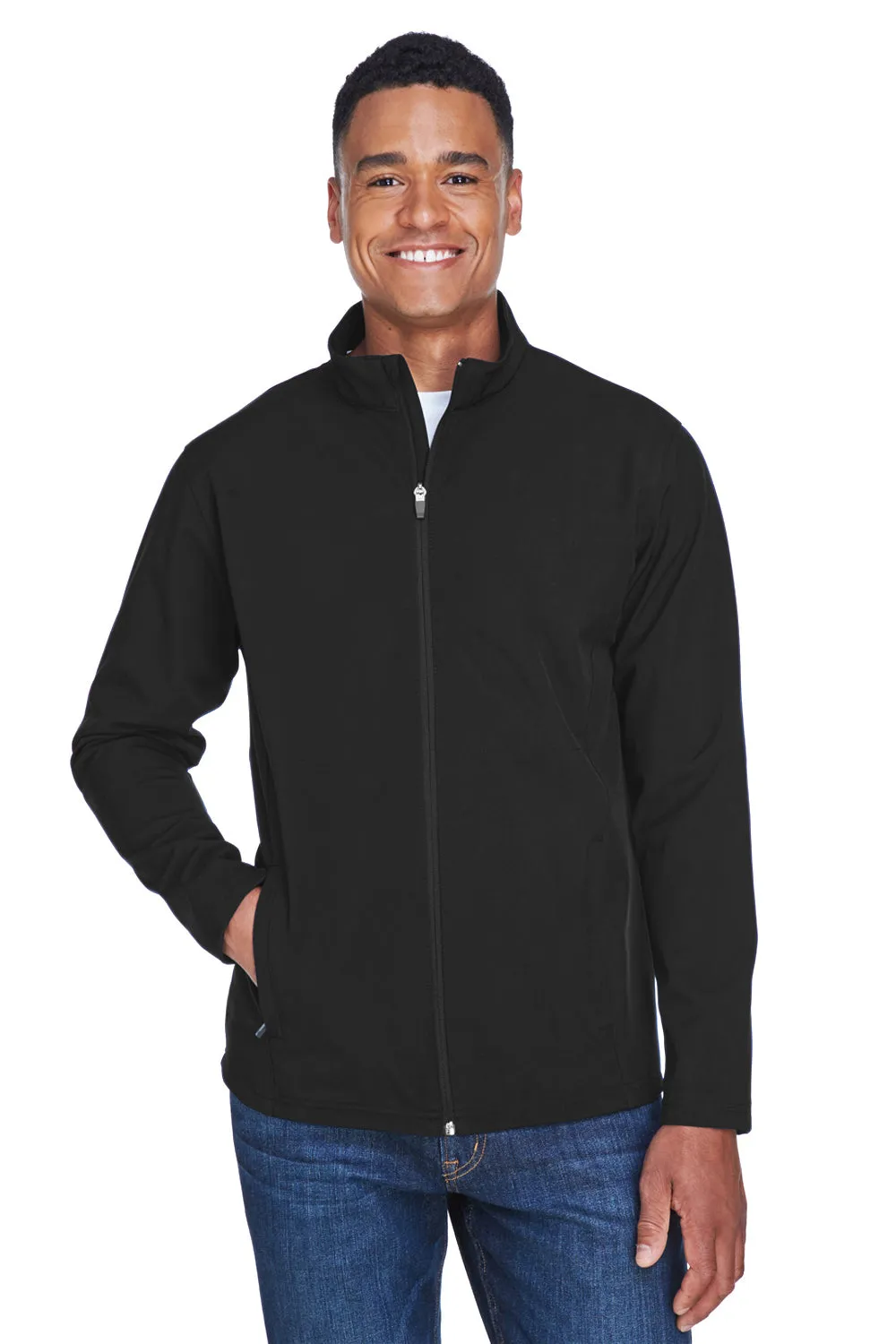 Team 365 Herren Leader Wind- und wasserdichte Reißverschlussjacke - Schwarz