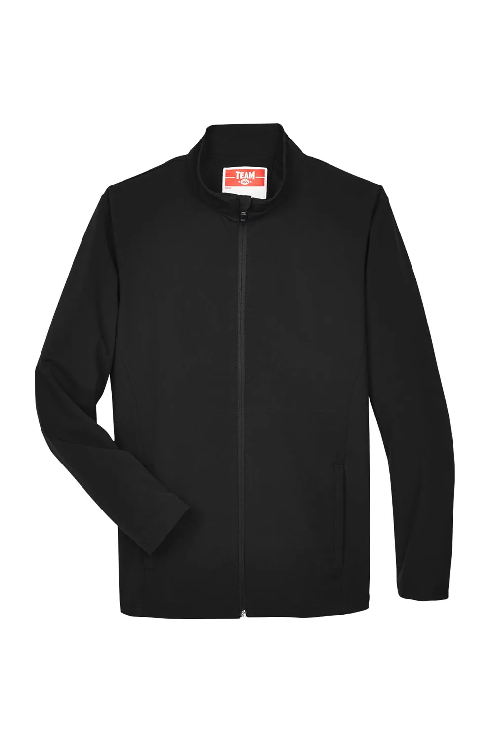 Team 365 Herren Leader Wind- und wasserdichte Reißverschlussjacke - Schwarz