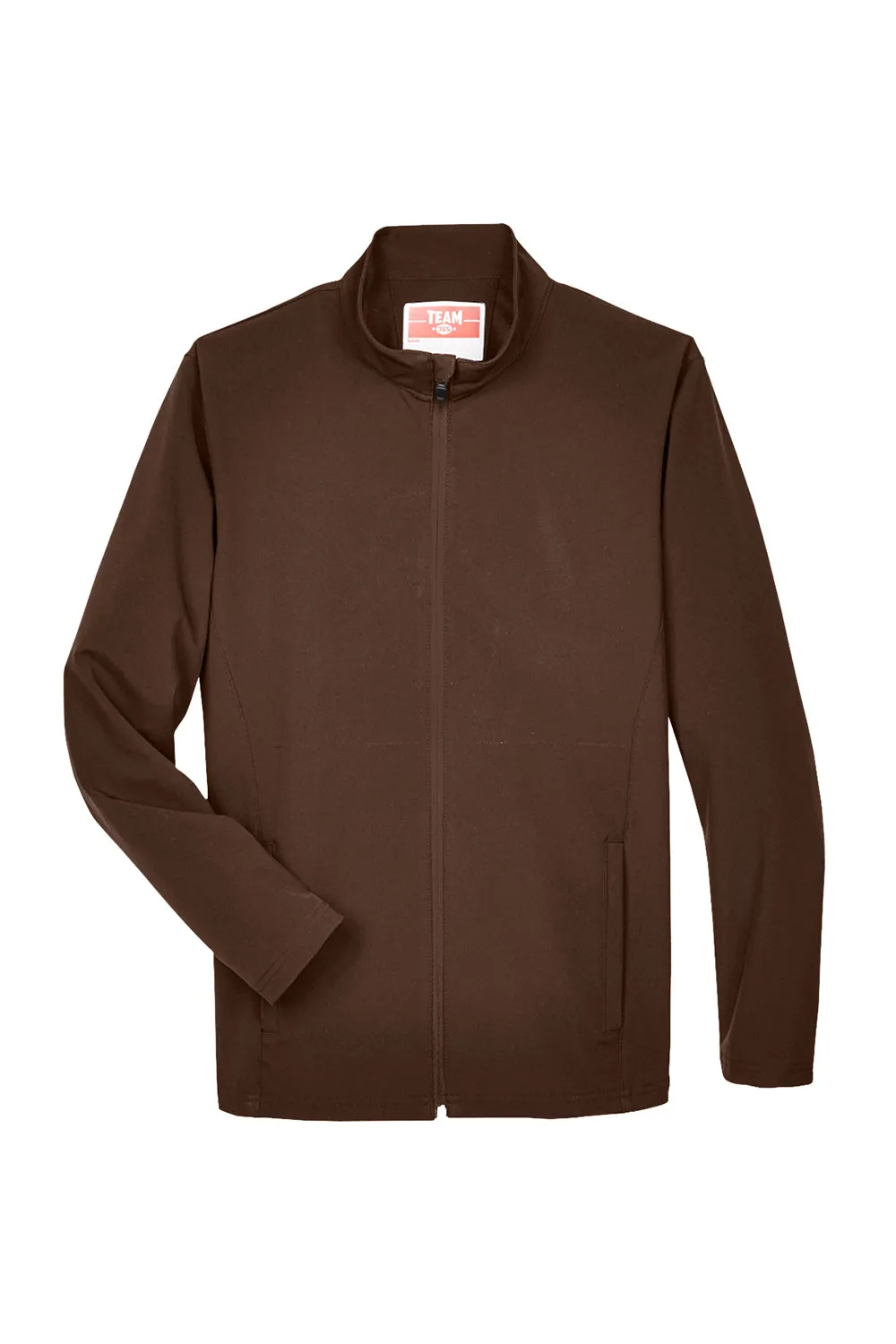 Team 365 Herren Leader Wind- & wasserdichte Reißverschlussjacke - Dunkelbraun
