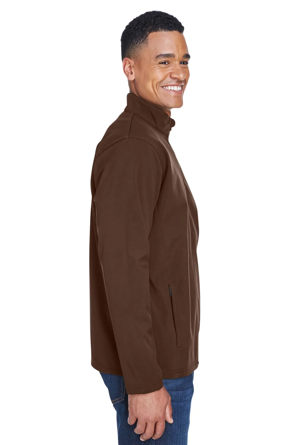 Team 365 Herren Leader Wind- & wasserdichte Reißverschlussjacke - Dunkelbraun