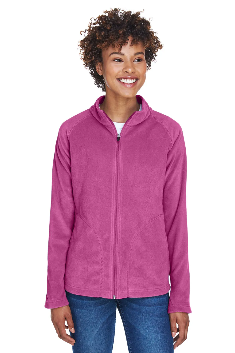Team 365 Damen Campus Pill Resistant Microfleece Full-Zip Jacke - Wohltätigkeitsrosa