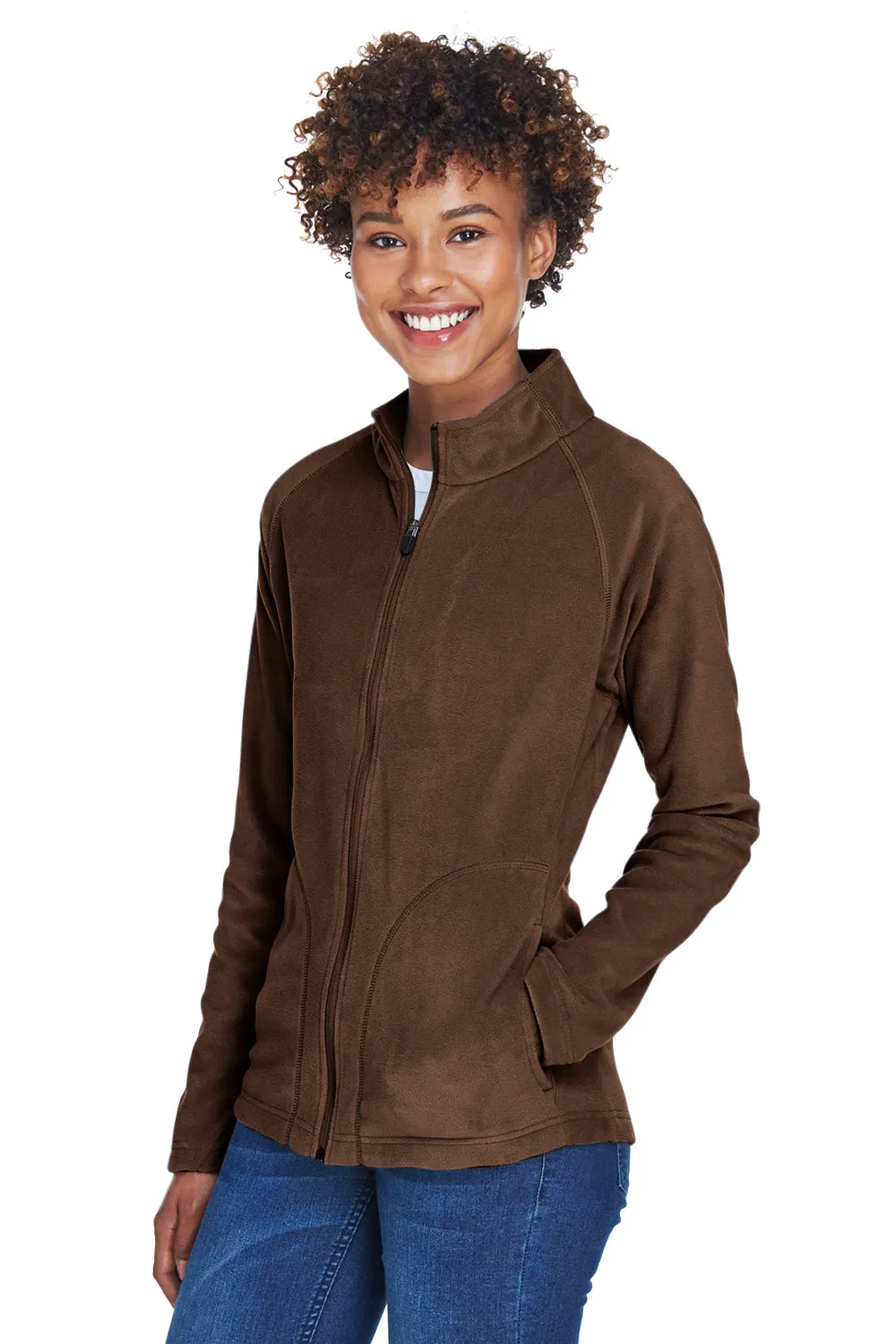 Team 365 Damen Campus Pill Resistente Mikrofleece Full-Zip Jacke - Dunkelbraun