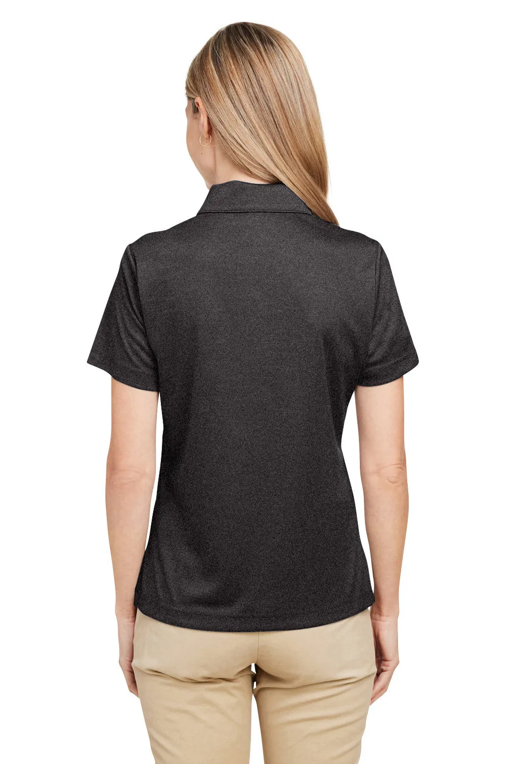 Team 365 Damen Zone Sonic Feuchtigkeitstransportierendes Kurzarm-Polohemd - Heather Schwarz