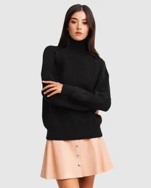Der Academy Rollkragenpullover - Schwarz