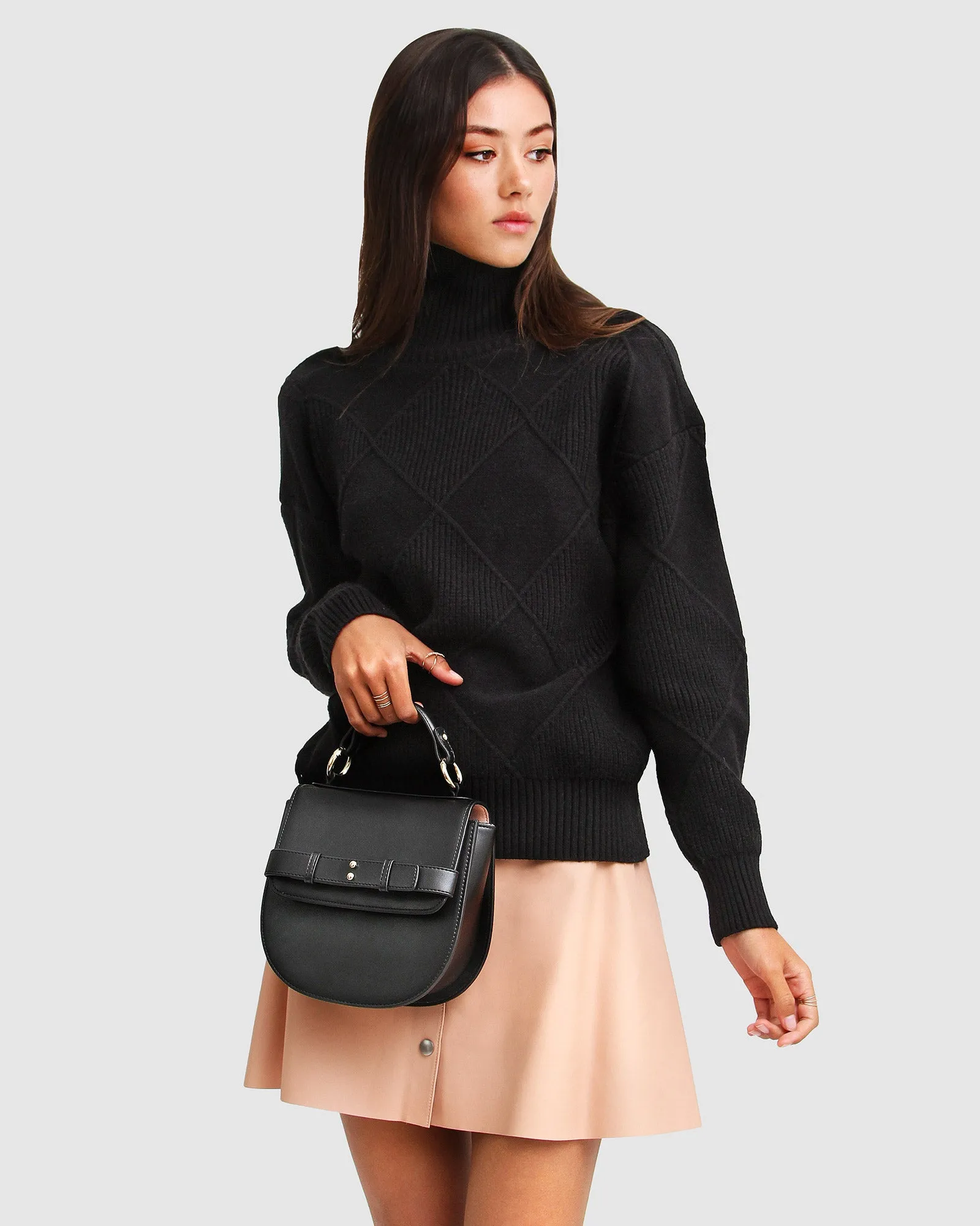 Der Academy Rollkragenpullover - Schwarz