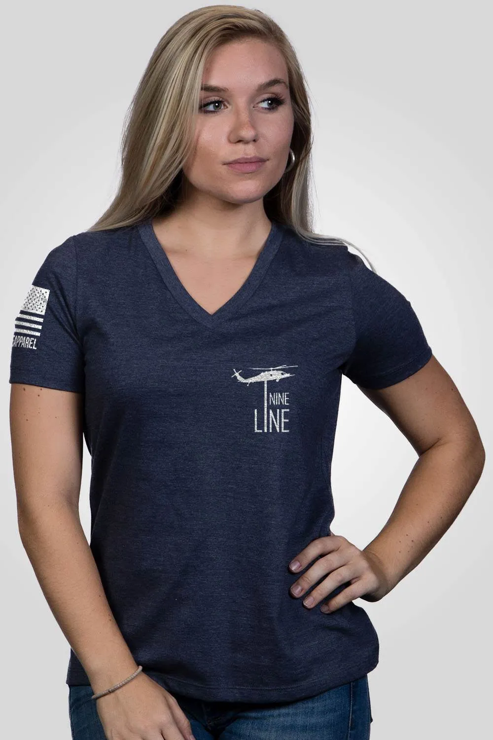 The Pledge - Damen V-Ausschnitt Shirt mit lockerer Passform