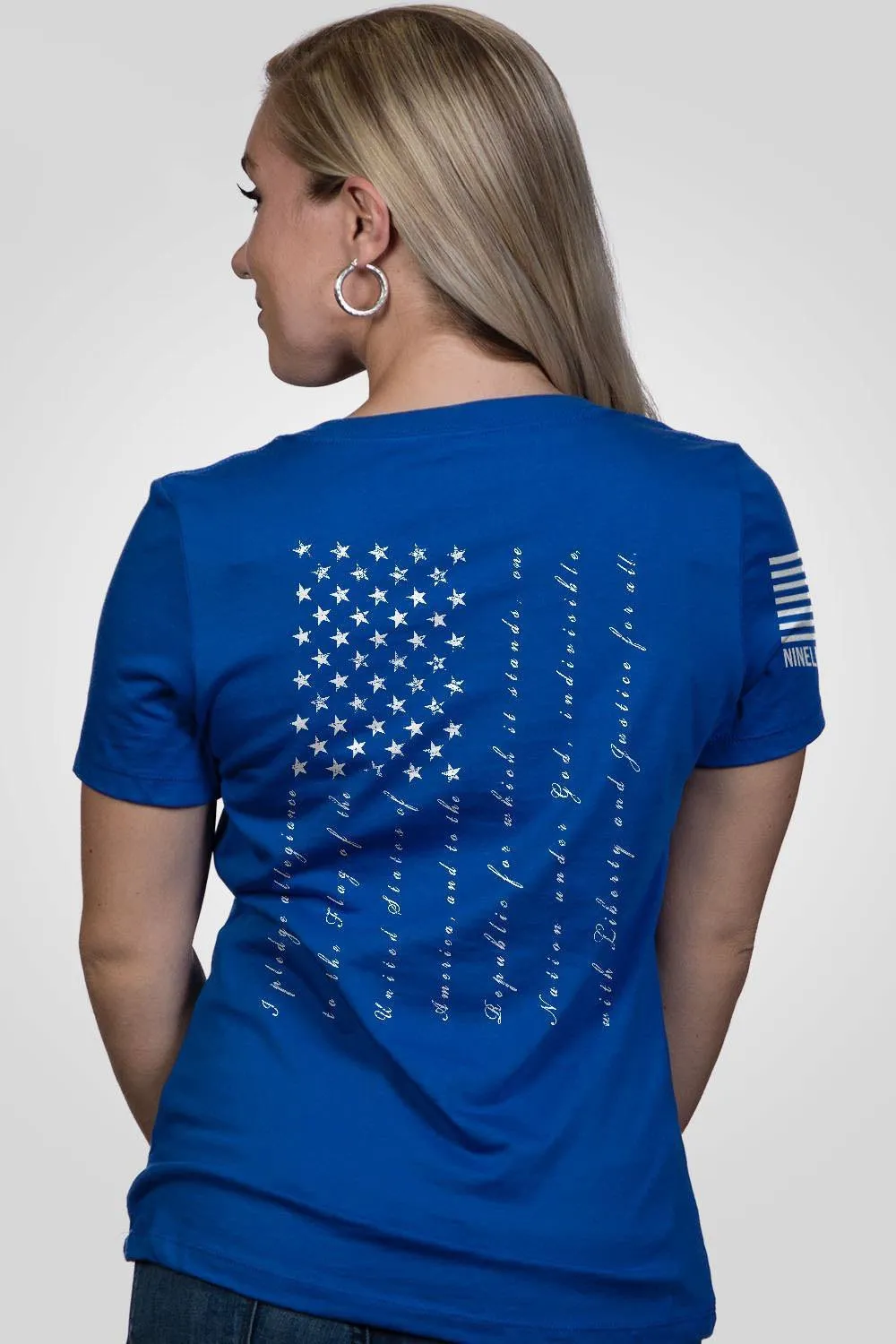 The Pledge - Damen V-Ausschnitt Shirt mit lockerer Passform