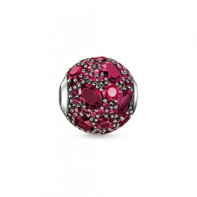 Thomas Sabo Karma Perlen Schmuck Thomas Sabo Karma Silber Geschwärztes Synthetisches Korund Perle K0096