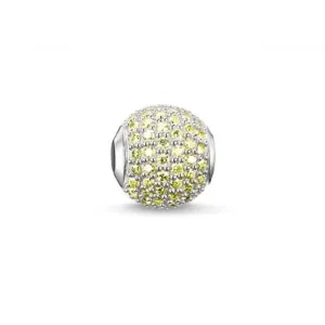 Thomas Sabo Karma Perlen Schmuck Thomas Sabo Silber Zirkonia Grüne Karma Perle K0123-051-33