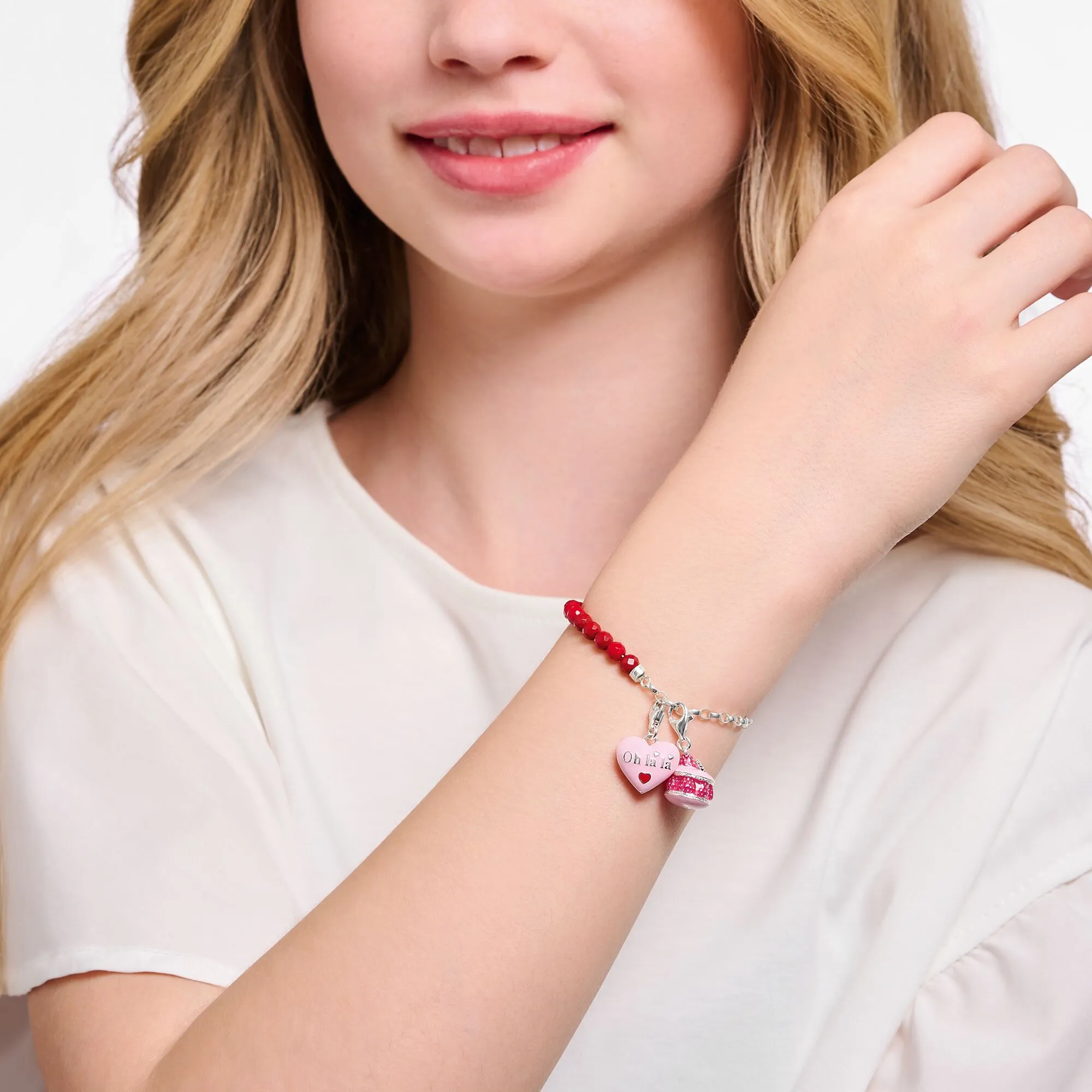 Thomas Sabo Damen Charms Schmuck Anhänger Je t'aime Herz
