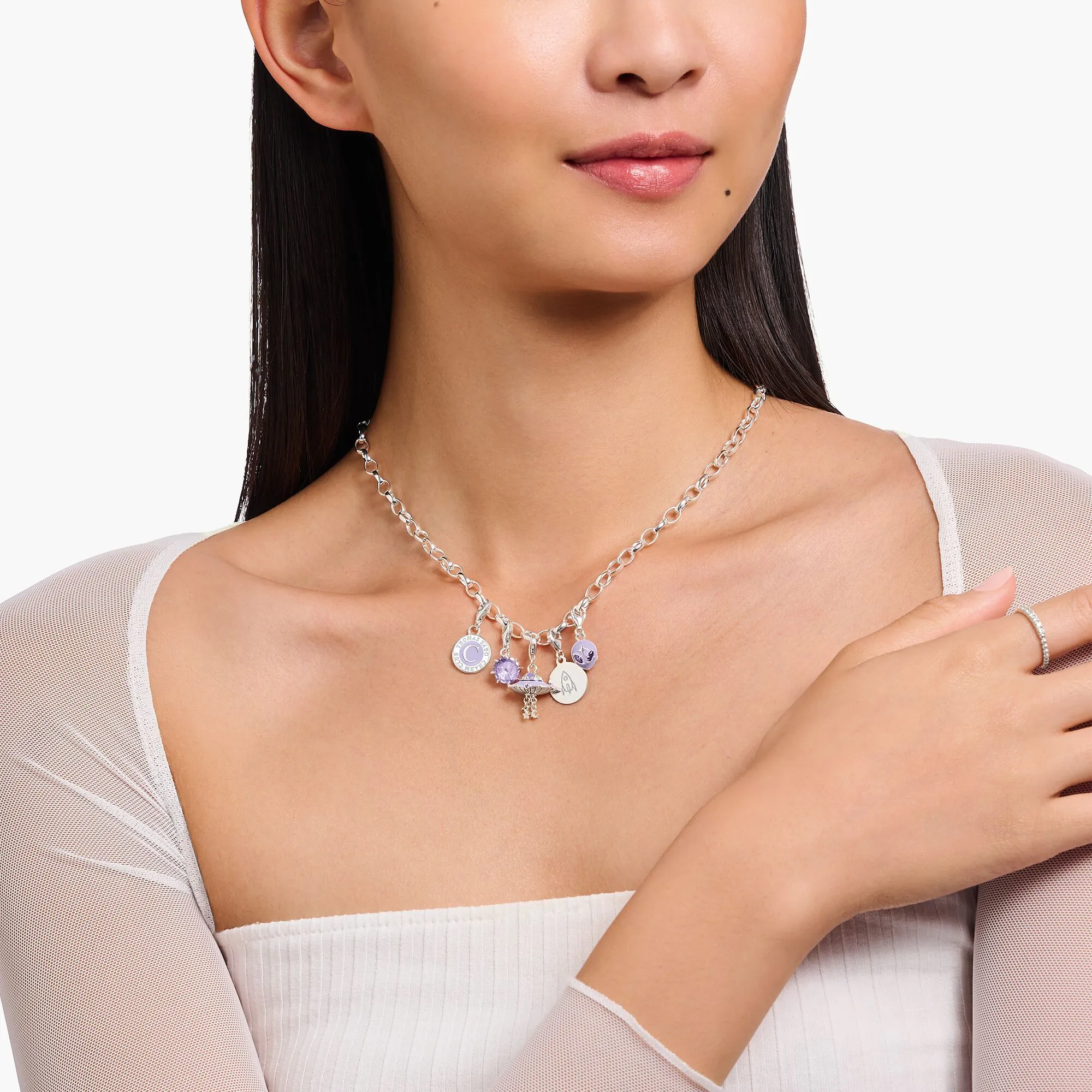 Thomas Sabo Damenketten Mitglieder Charm-Kette mit Charmista-Münze