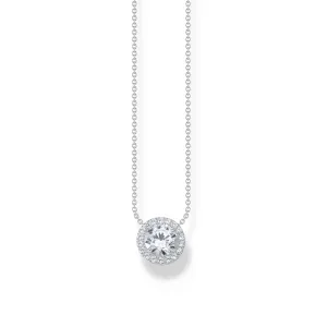 Thomas Sabo Damen Halsketten Halskette mit Heiligenschein-Anhänger und weißen Zirkonia
