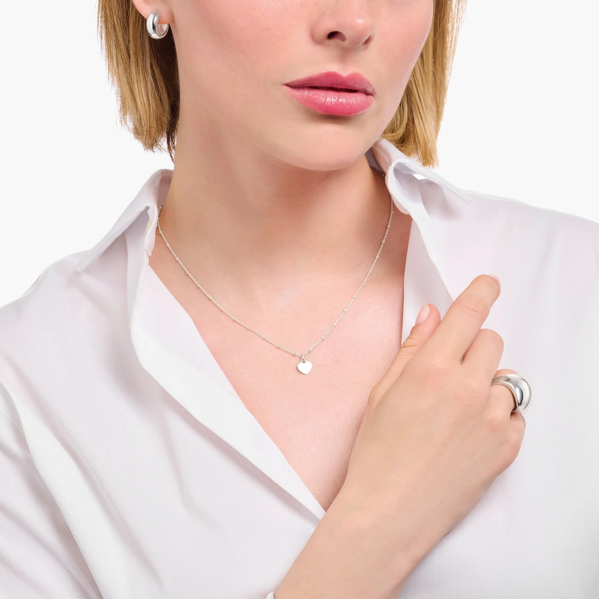 Thomas Sabo Damenketten Silberkette mit Herz-Anhänger