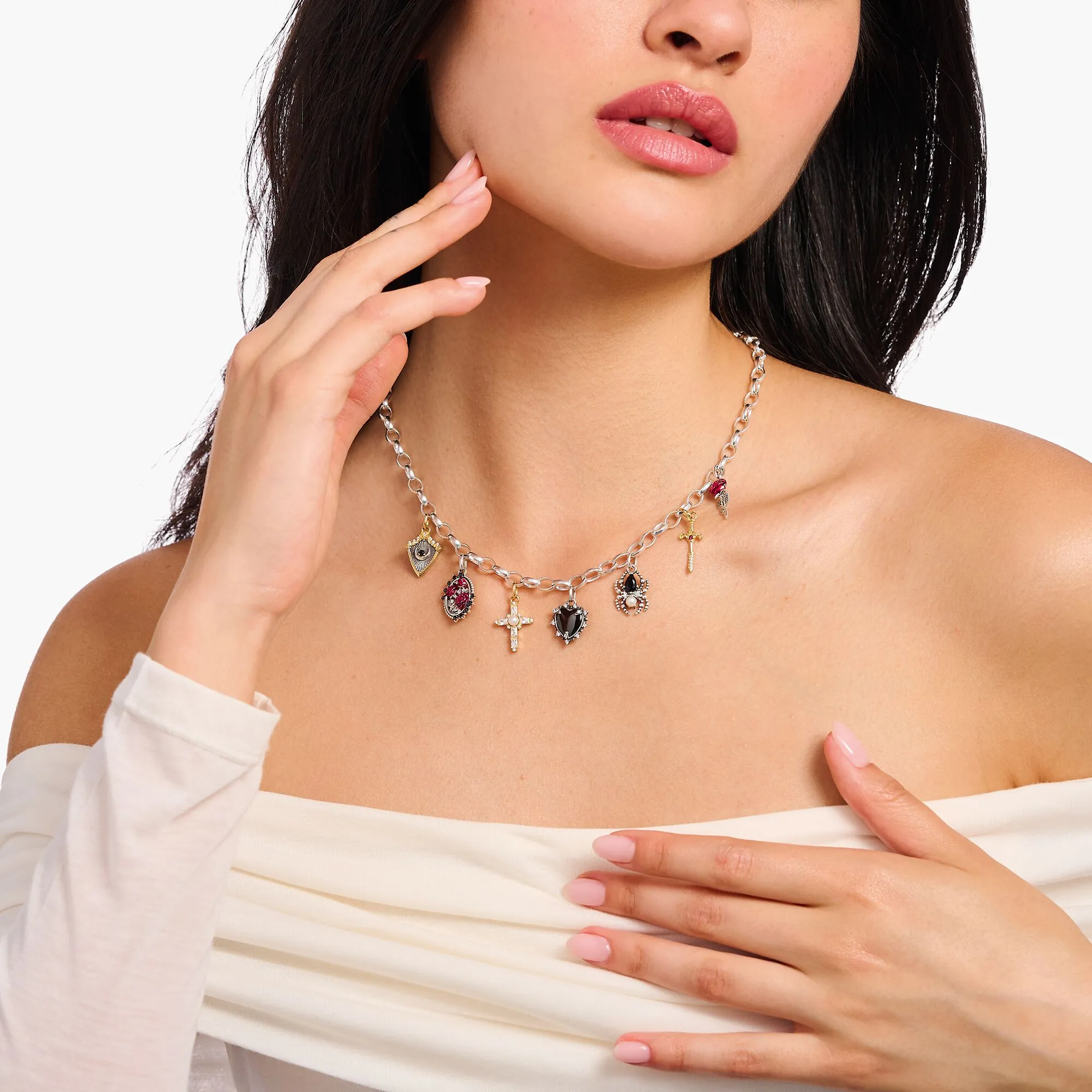 Thomas Sabo Damenketten True Romance Kette mit Anhängern