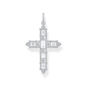 Thomas Sabo Damen Anhänger Schmuck Kreuzanhänger mit weißem Zirkonia