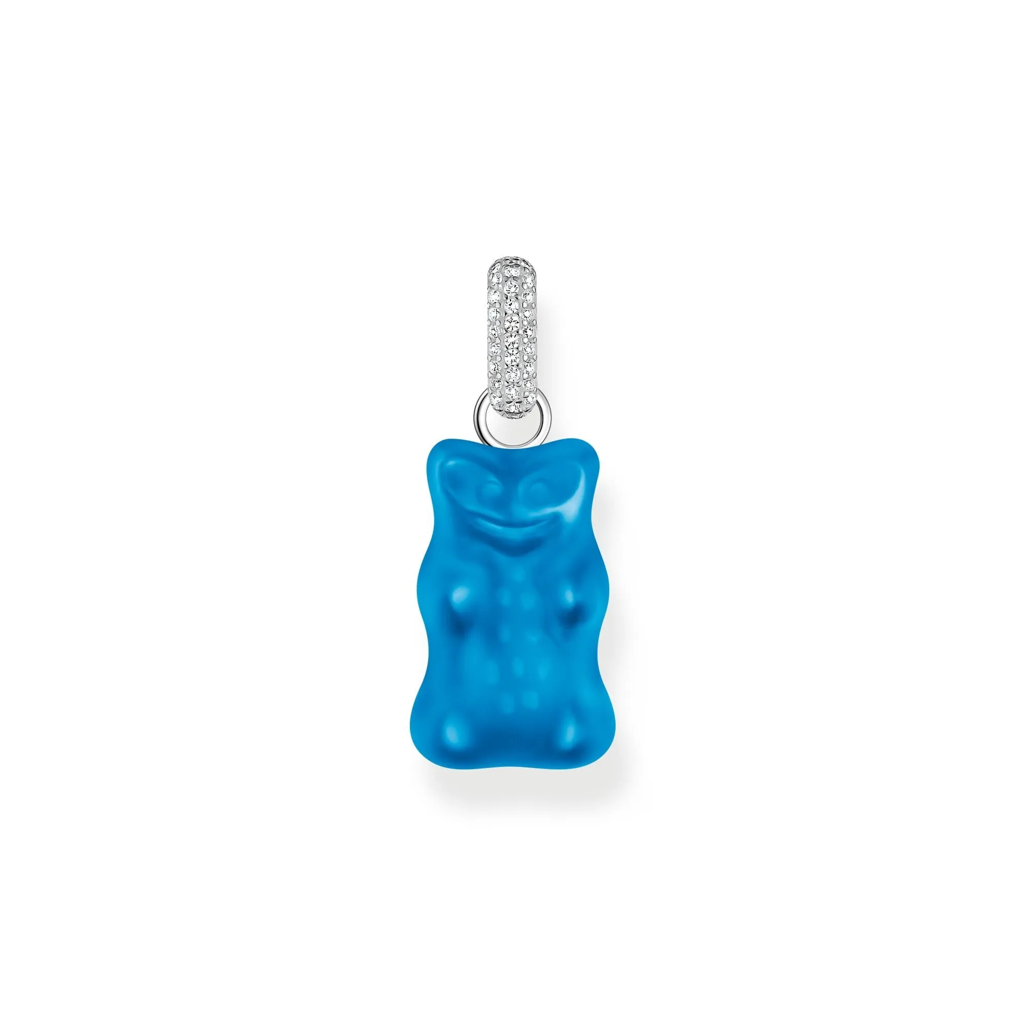 Thomas Sabo Damen Anhänger Schmuck Großer Anhänger mit blauen Goldbären und Zirkonia