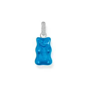Thomas Sabo Damen Anhänger Schmuck Großer Anhänger mit blauen Goldbären und Zirkonia