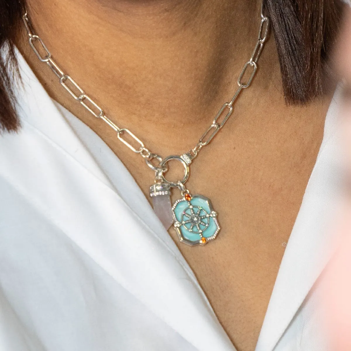 Thomas Sabo Damen Anhänger Schmuck Anhänger mit Karma-Rad