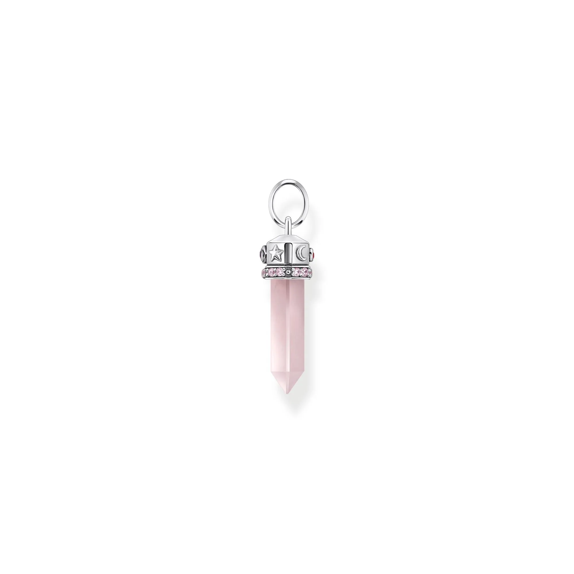 Thomas Sabo Damen Anhänger Schmuck Rosenquarz Kristall Anhänger Silber