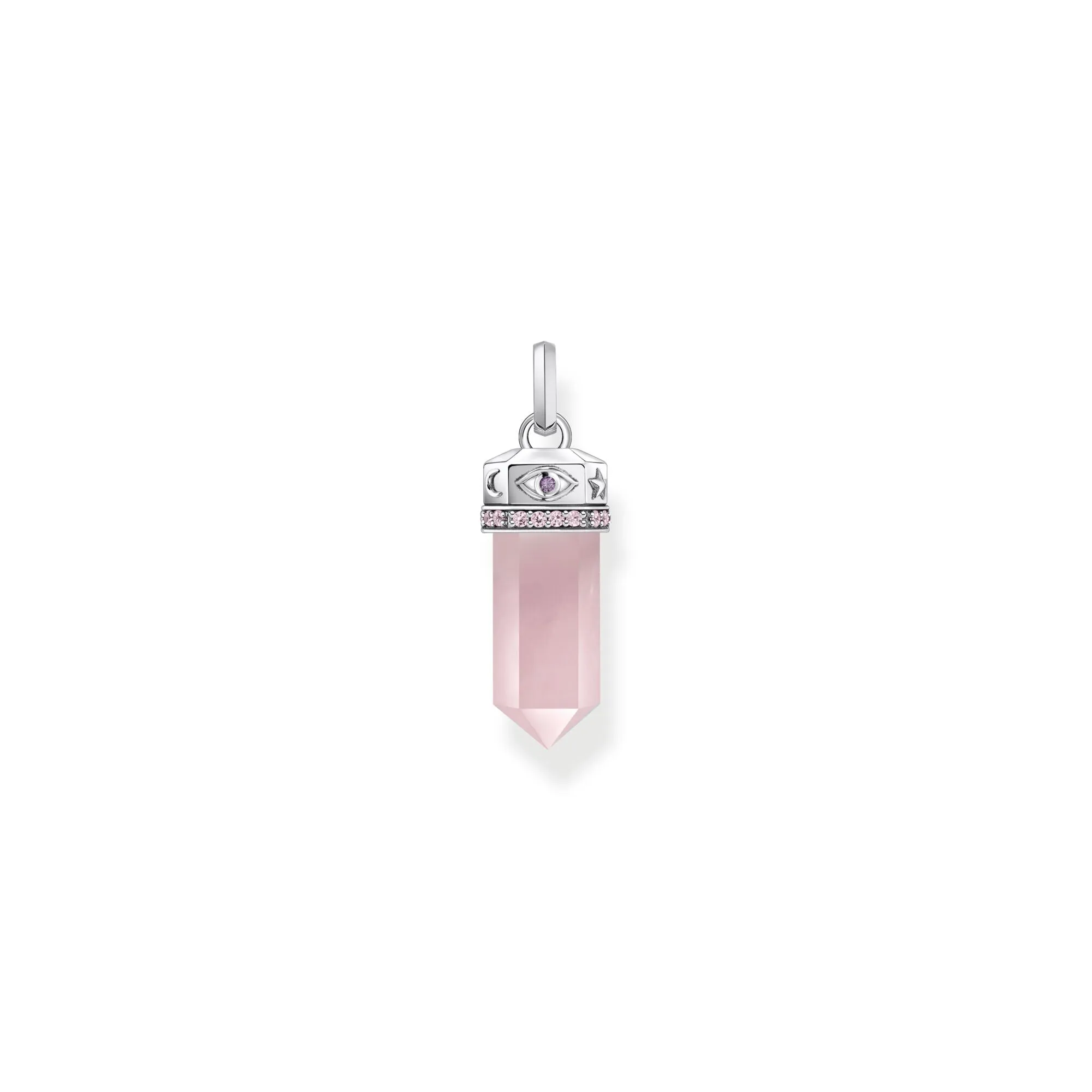 Thomas Sabo Damen Anhänger Schmuck Rosenquarz Kristall Anhänger Silber