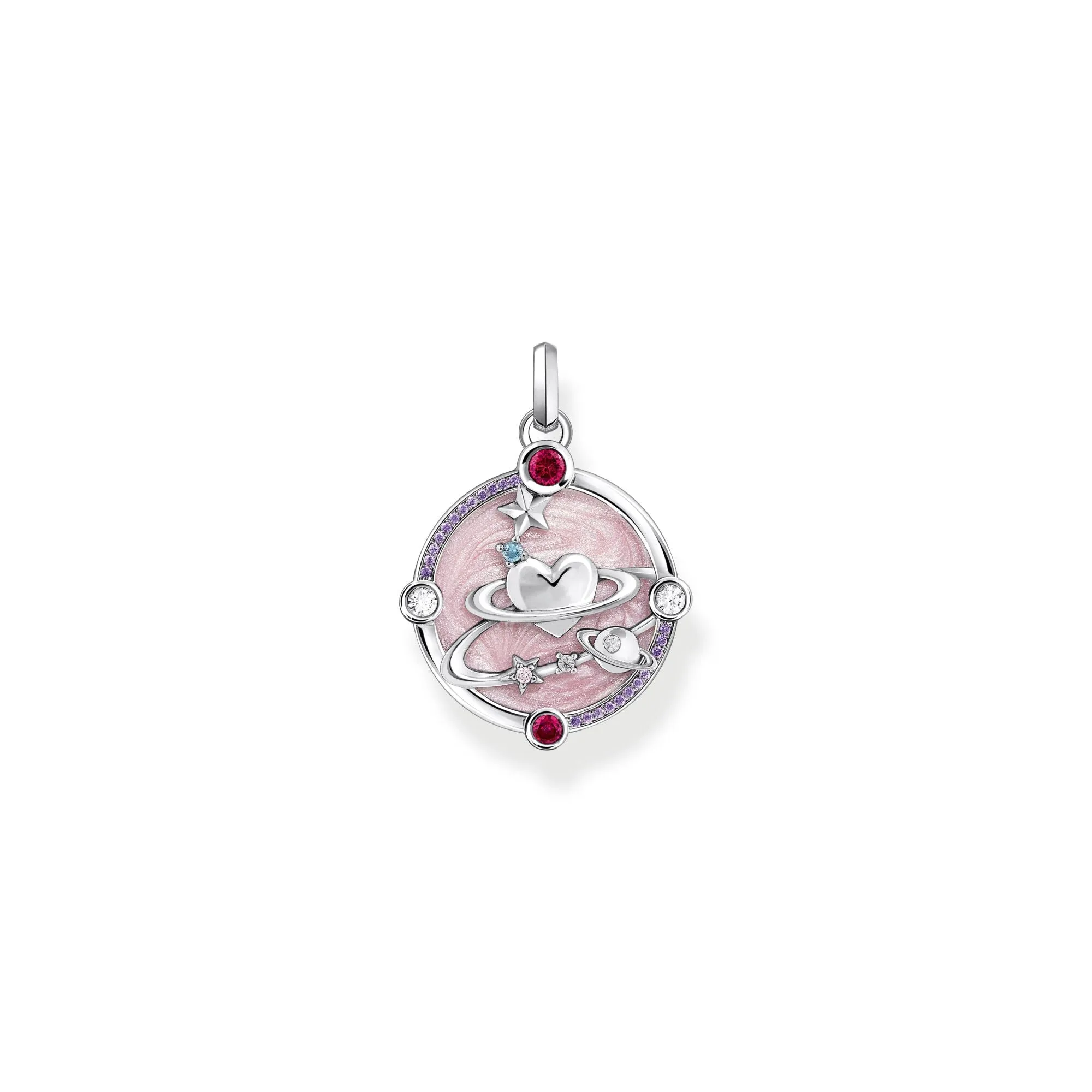 Thomas Sabo Damen Anhänger Schmuck Kleiner Anhänger mit Herz-Planet