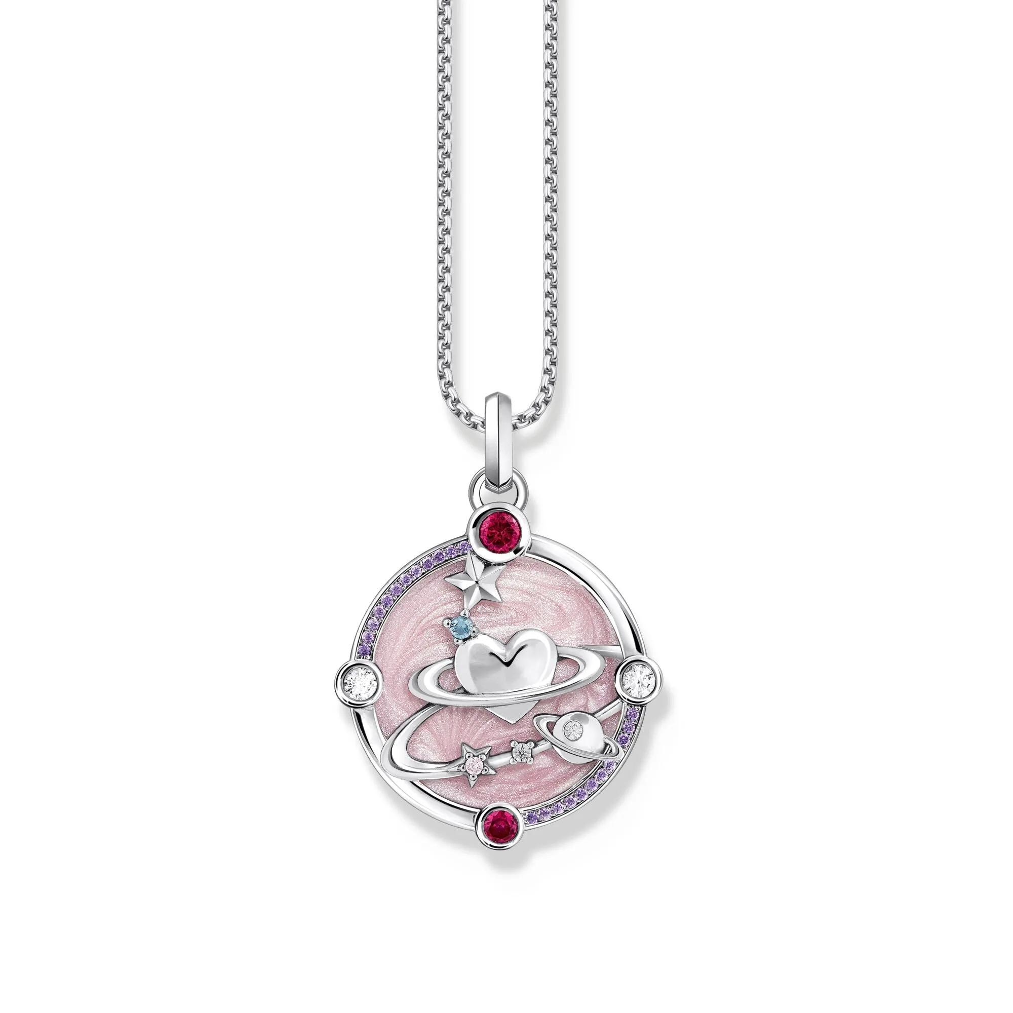 Thomas Sabo Damen Anhänger Schmuck Kleiner Anhänger mit Herz-Planet