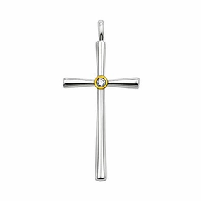 Thomas Sabo Silver and Diamond Large Cross Pendant PE0013-179-14