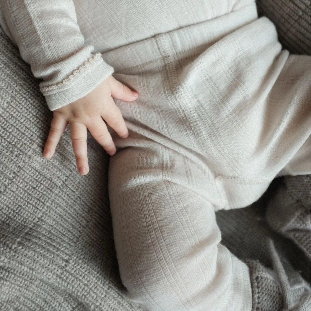 Zum Mond ☾ - Babyhose - 100% Wolle - Mondstrahl