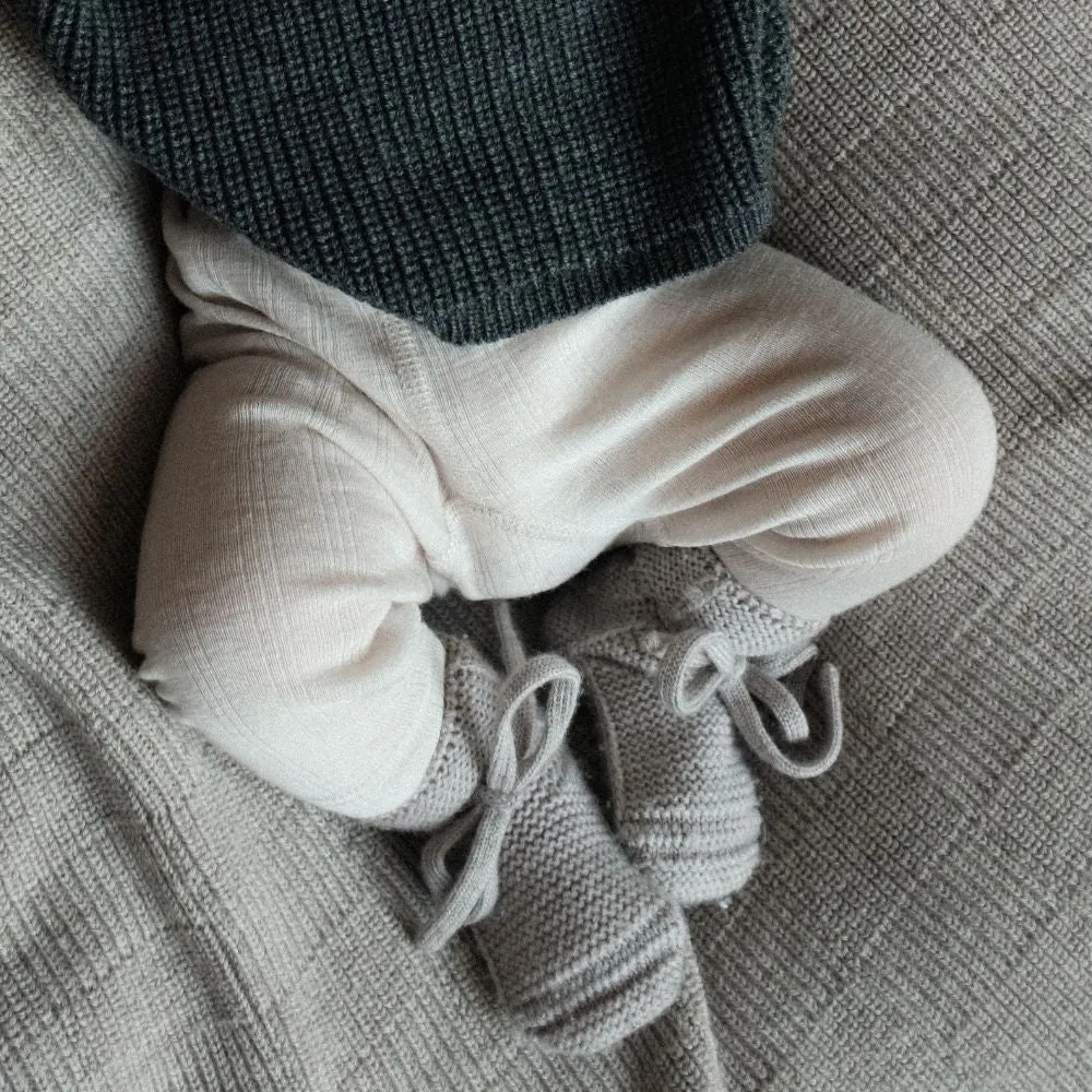 Zum Mond ☾ - Babyhose - 100% Wolle - Mondstrahl