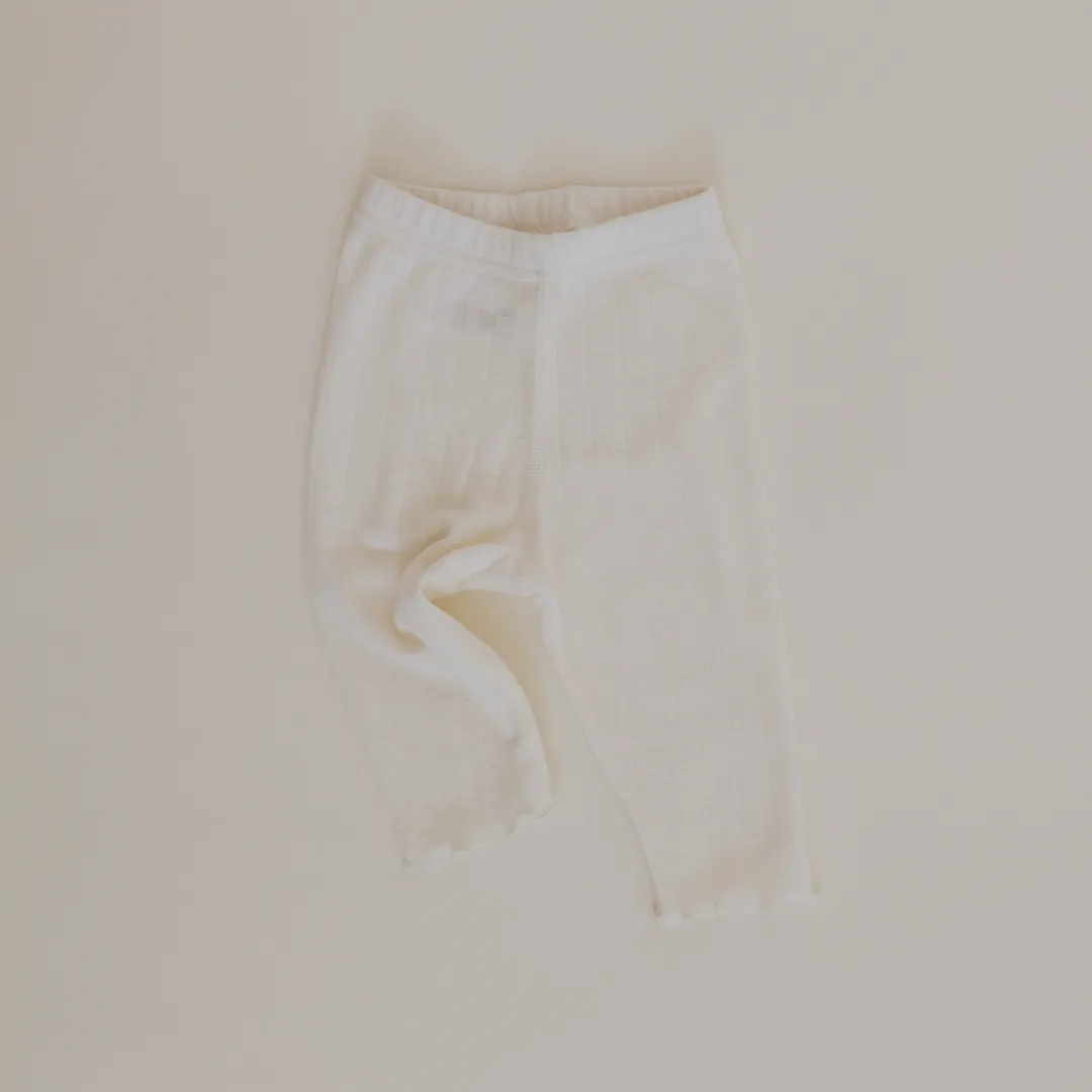 Zum Mond ☾ - Babyhose - Gekräuselte Enden - Wolle & Seide - Pointelle