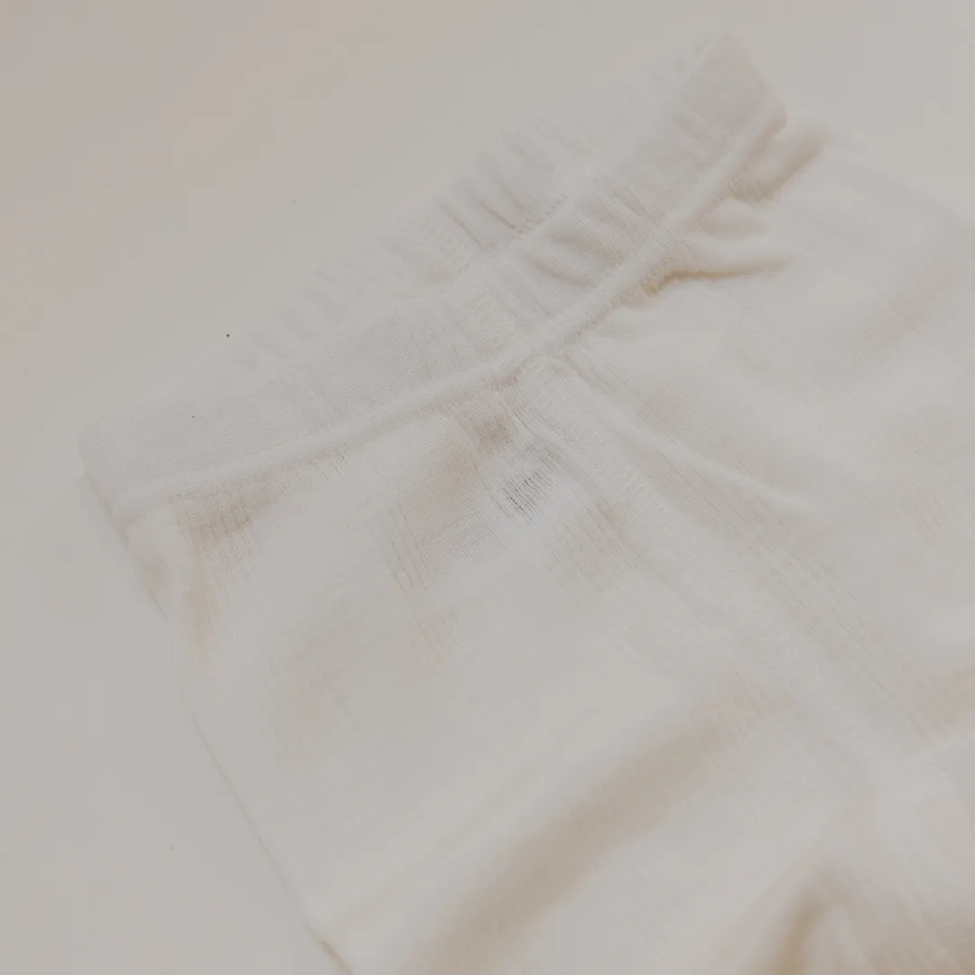 Tothemoon ☾ - Babyhose - Wolle & Seide - Nadelmuster - Natur