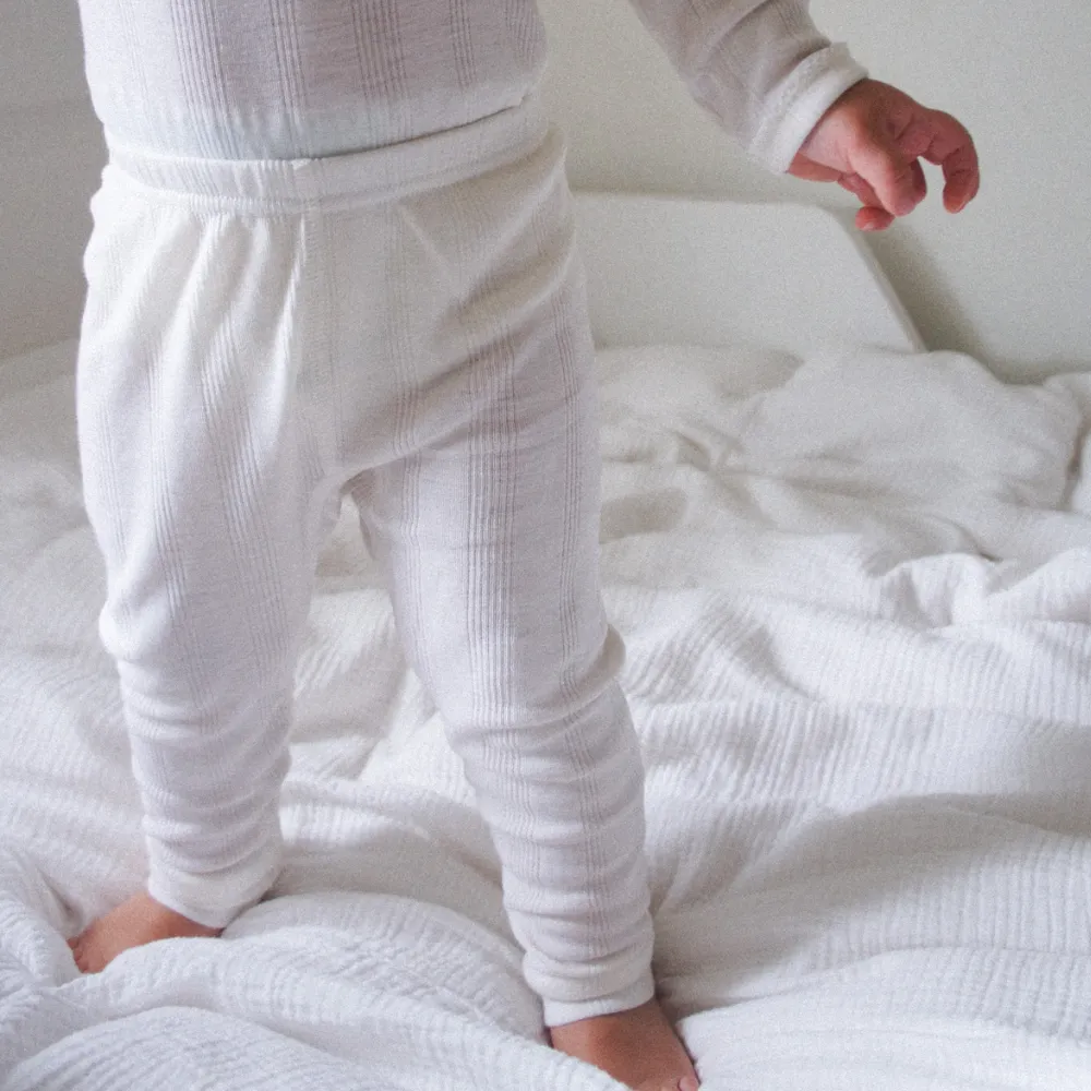 Tothemoon ☾ - Babyhose - Wolle & Seide - Nadelmuster - Natur