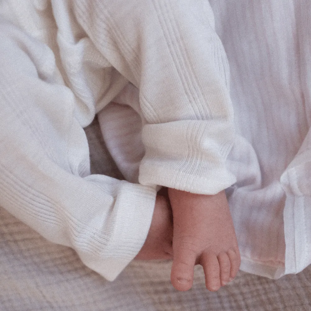 Tothemoon ☾ - Babyhose - Wolle & Seide - Nadelmuster - Natur