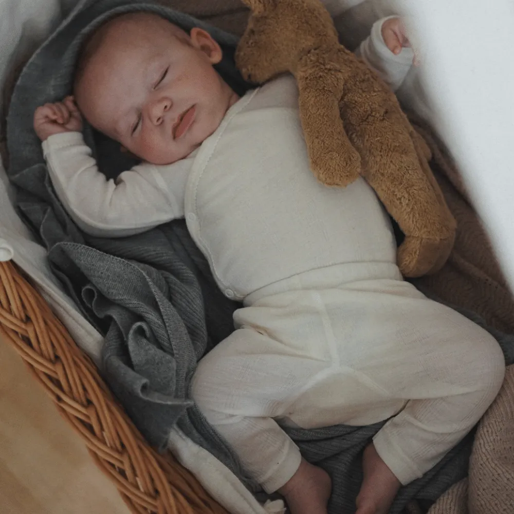 Tothemoon ☾ - Babyhose - Wolle & Seide - Nadelmuster - Natur