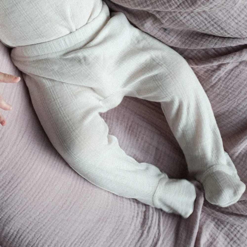 Zum Mond ☾ - Strampler für Babys - 100% Wolle - Mondstrahl