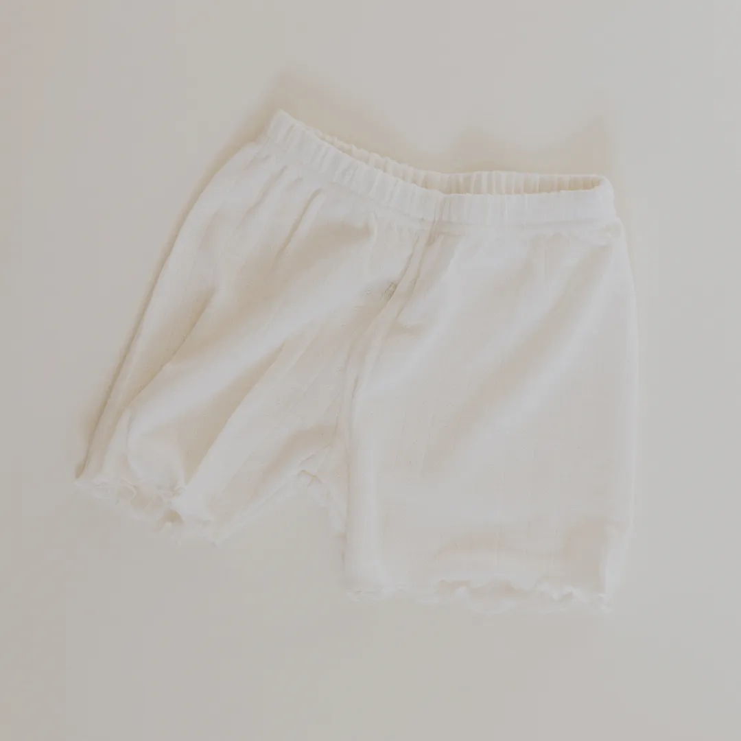 Zum Mond ☾ - Shorts - Lockige Enden - Wolle & Seide - Pointelle