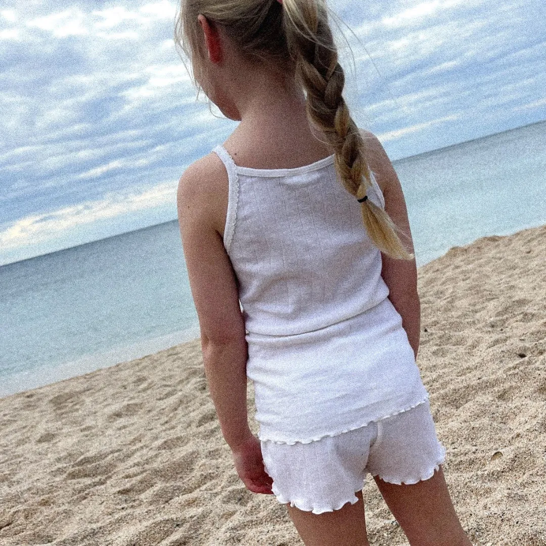 Zum Mond ☾ - Shorts - Lockige Enden - Wolle & Seide - Pointelle