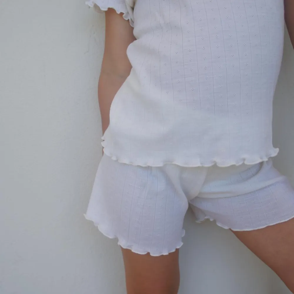 Zum Mond ☾ - Shorts - Lockige Enden - Wolle & Seide - Pointelle