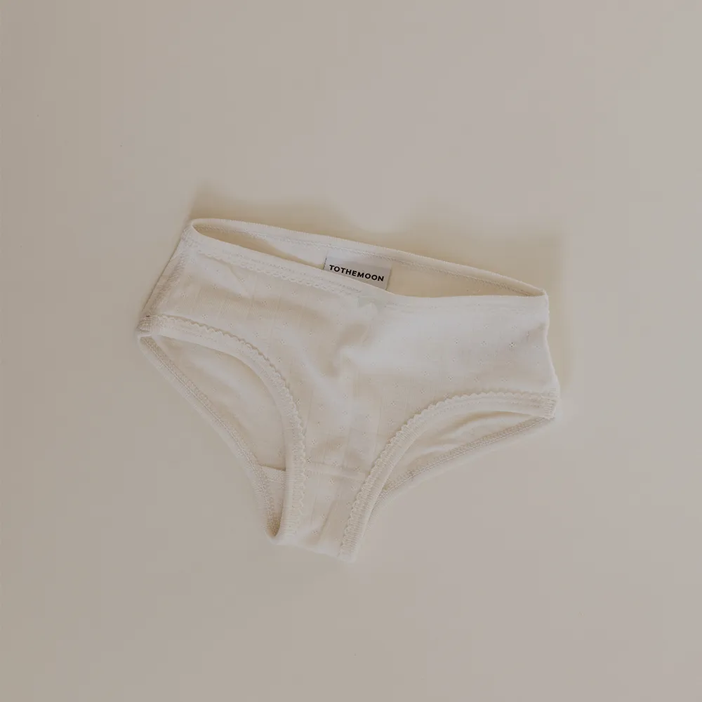 Zum Mond ☾ - Unterwäsche - Wolle & Seide - Pointelle - 2er-Pack