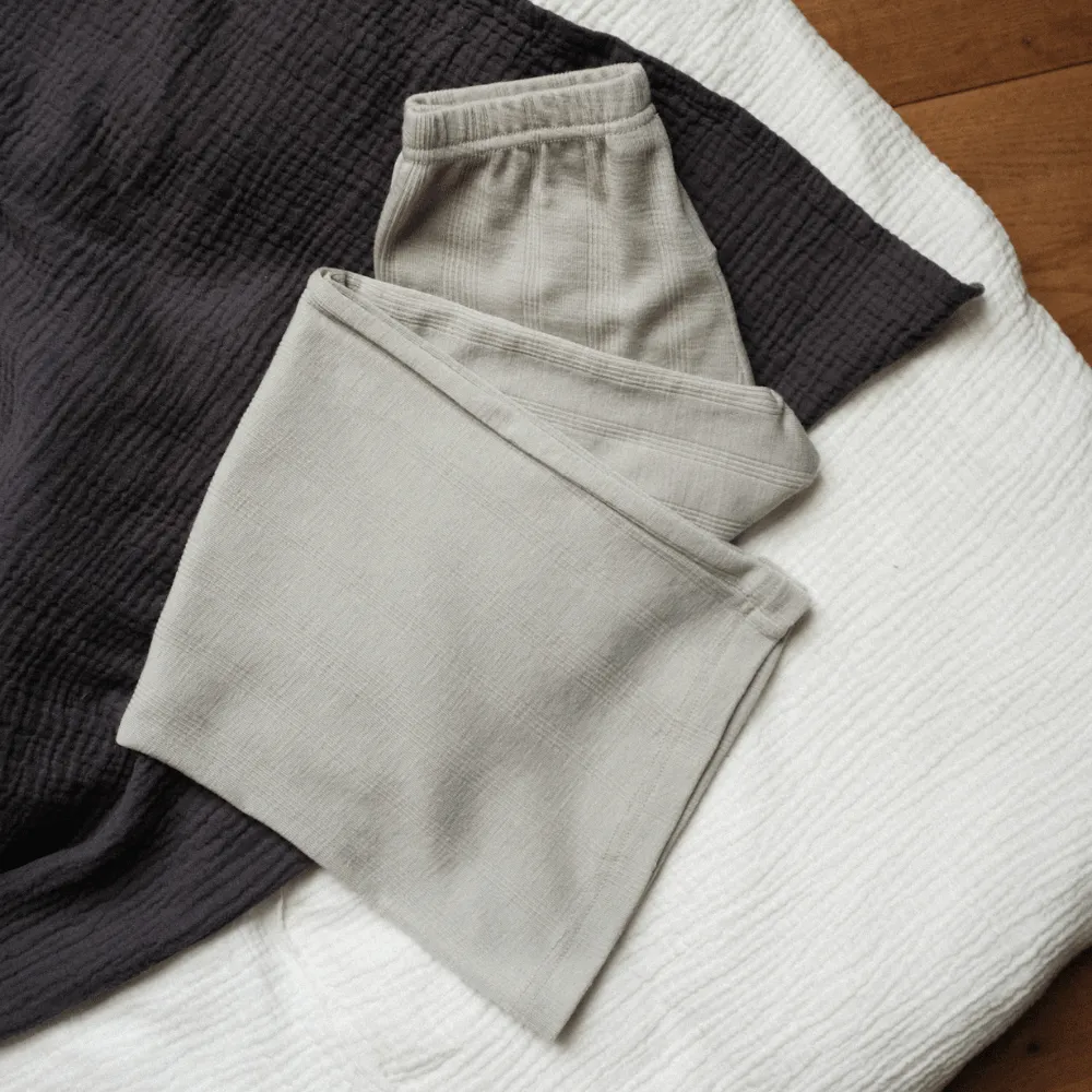 Zum Mond ☾ - Weite Hose - Wolle & Seide - Nadelmuster - Taube