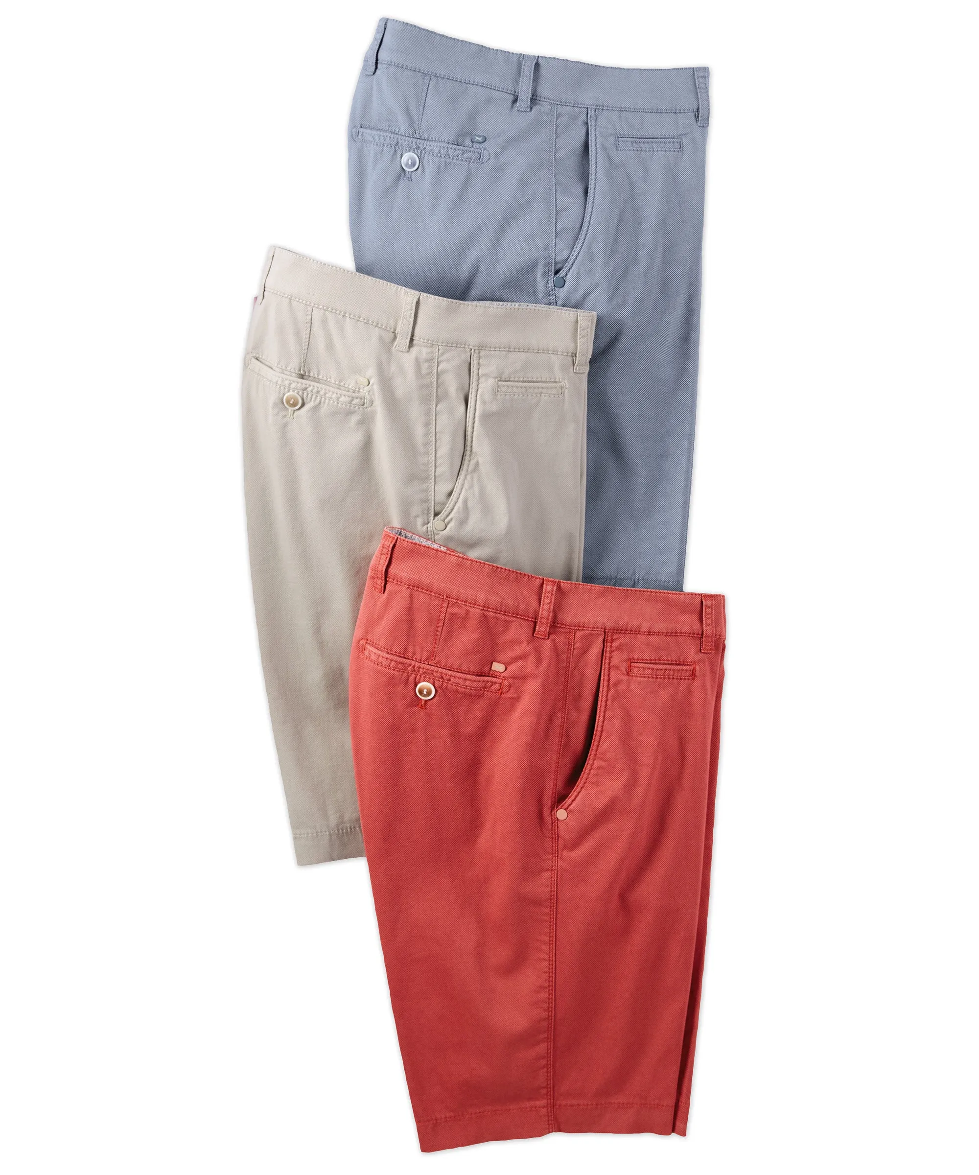 Triplestone Bedruckte Stretch-Flachbund Shorts